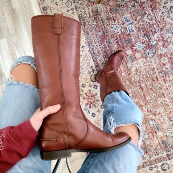 MADEWELL 1937 English Saddle Archive Leather Tall Riding Boots sz 8.5 Equestrian - Picture 3 of 17